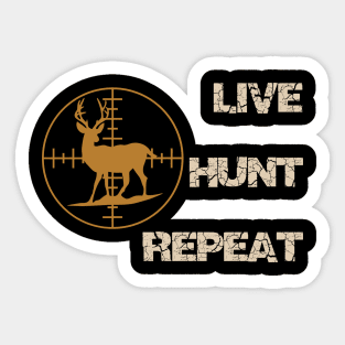 Live, Hunt, Repeat Sticker